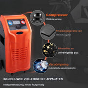 Koelmiddelterugwinningsmachine - Vacuümpomp- Compressor- 1000W - 220-240V - 0.7lbs/min - Koelmiddelpompstation Terugwinningsunit
