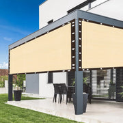 Schaduwdoek - Voor Tuin, Pergola of Terras - 90% Zonwerend Privacy Scherm - Ademend Netstof met Grommets - Kleur: Beige-4X5M