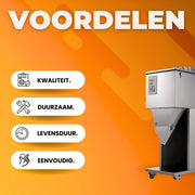 Professionele Vulmachine - Poeder - Keuken - Fijn maler - Pneumatisch - Twee Uitgangen - 100-1000ML - RVS