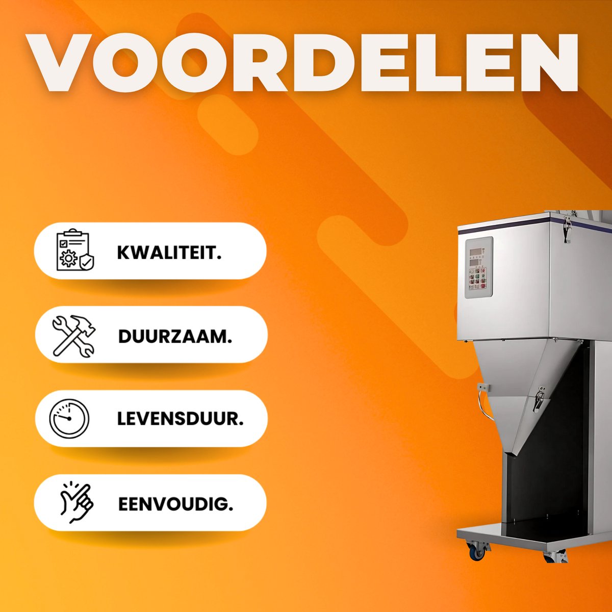 Professionele Vulmachine - Poeder - Keuken - Fijn maler - Pneumatisch - Twee Uitgangen - 100-1000ML - RVS