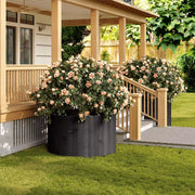 Tuin Gras Gazon Rand - Flexibele Houten Border voor Tuinhek - Tuinafboording voor Outdoor Landschap & Tuindecoratie - 203x20x1.4cm Zwart