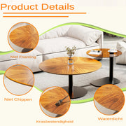 Terino Salontafel - Set van 2 - Gesinterde Steen met Glas - Marmer look