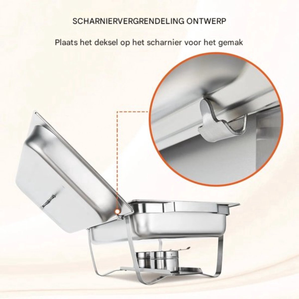 Happyment Buffetwarmer Deluxe - Cateringschaal - Serveerschaal - met Deksel - Warmhoudbakken - 2 stuks