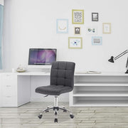 Werkkruk - Donkergrijs - Ergonomisch - Stoffen bekleding - Op wieltjes