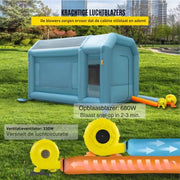 Opblaasbare spuitcabine - Verfcabine - spuitcabine - Geschikt Voor incl. lucht filtersysteem 4 x 2.5 x 2.5 m