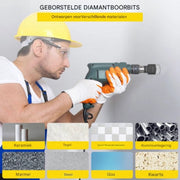 Diamant Gatenzaagset – Dozerboor - 6-delige Tegelboorset gatenzaag 60 mm – Voor Keramiek, Marmer & Porselein