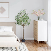 Kunstplant Eucalyptus - Kunstplanten voor binnen en buiten - Palmboom - In pot - Kunstbloemen - Geurloos 80x80x181 cm