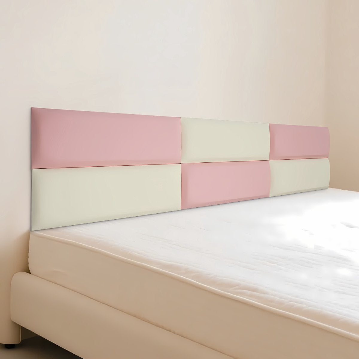 Bedhoofd - Hoofdbordkussen - Hoofdbord - Voor interieurdecoratie en bedhoofdbescherming - Roze