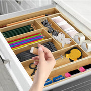 Besteklade Organisator - 6-8 Compartimenten Keukenlade - Keukengerei Houder voor Mes, Vork en Lepel