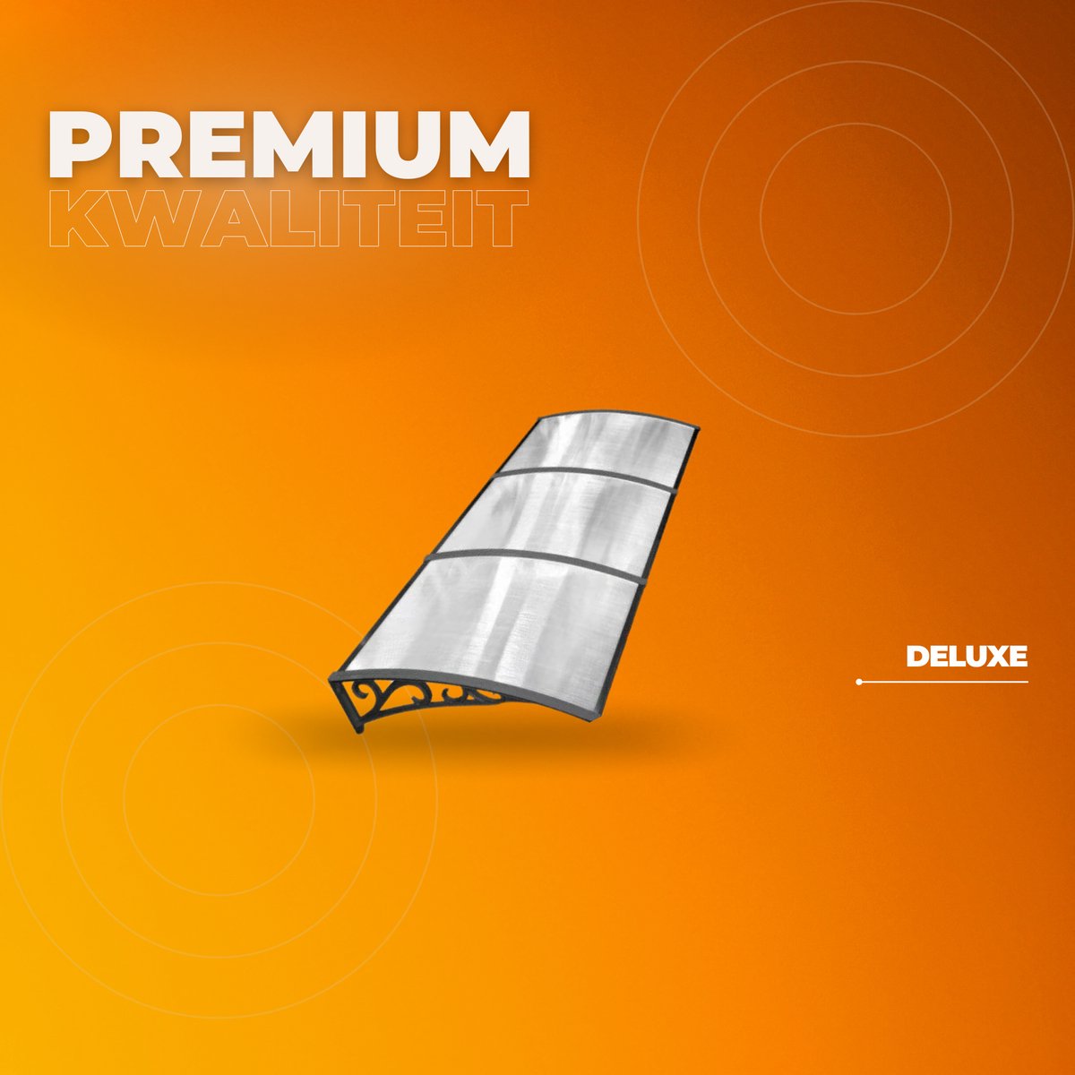 Deur- en Raam Regenhoes - Deurluifel - Overkapping - Moderne Polycarbonaat Zonnescherm en Deurluifel voor Voordeur en Buitenterras - 270x98.5 cm Zwart