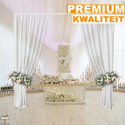 Happyment Bruiloft decoratie - Vierkant - Backdrop frame - Rozenboog - Boog - Versiering accessoires - Wit