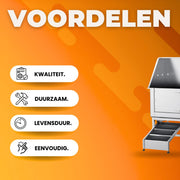Hondenverzorgingskuip - hondenverzorgingstafel - 127 cm - RVS - Linkerdeur - Max. 150 kg