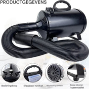 Hondenfohn 2800W - Waterblazer voor Honden - Met Geluidsdemper - Geschikt Voor Alle Hondenrassen