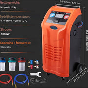 Koelmiddelterugwinningsmachine - Vacuümpomp- Compressor- 1000W - 220-240V - 0.7lbs/min - Koelmiddelpompstation Terugwinningsunit