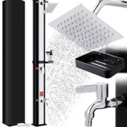 Zonneverwarmde Douche Tavien - Tuindouche - Kampeerdouche - Voor Tuin, Camping, Zwembad & Strand - Met Douchekop en Mengkraan - 35L - Zwart
