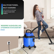 Nat- en Droogstofzuiger - 3 in 1 - Krachtige 5000W Lichtgewicht Zakloze Stofzuiger voor Vloer en Tapijt - 15L 35KPA
