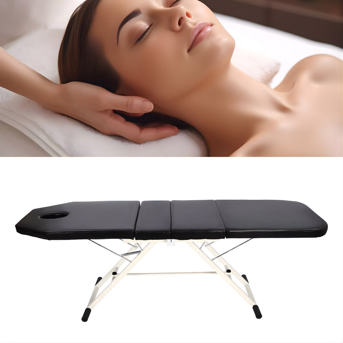 Massagetafel - Behandelbank – Voor schoonheidssalons en spa’s – Opvouwbaar, verstelbare ligstoel – Geschikt voor massage en tattoo
