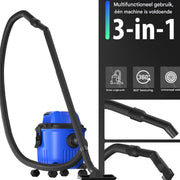 Nat- en Droogstofzuiger - 3 in 1 - Krachtige 5000W Lichtgewicht Zakloze Stofzuiger voor Vloer en Tapijt - 15L 35KPA