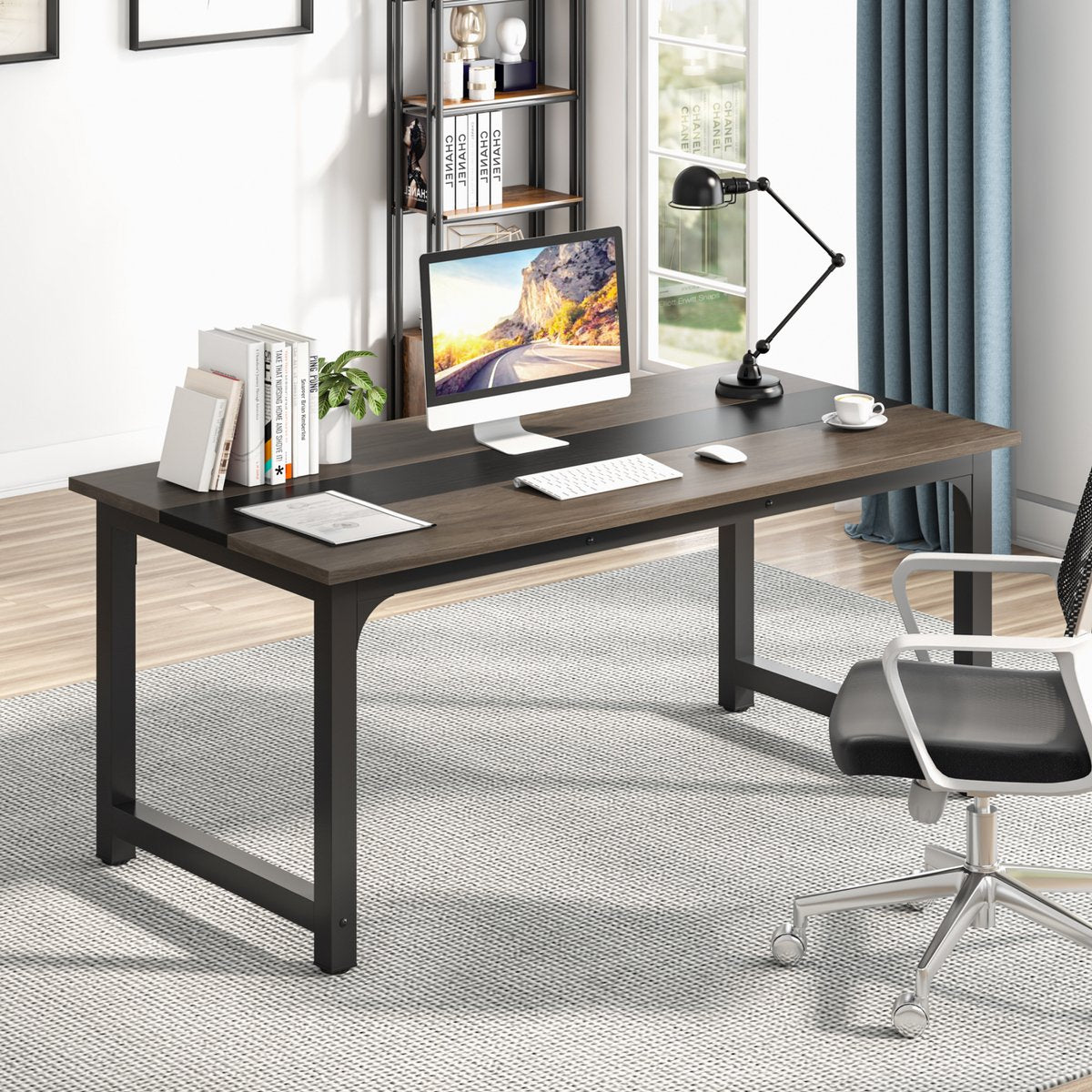 Bureau Orvion - 160cm - Grijs - Computerbureau - Voor thuis of werk
