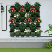 Automatische wandbloempot - zelfwaterende bloempot - Groen - Voor binnen- en buitenplanten - Besproeiingssysteem met zelfirrigatie - Muurbevestiging