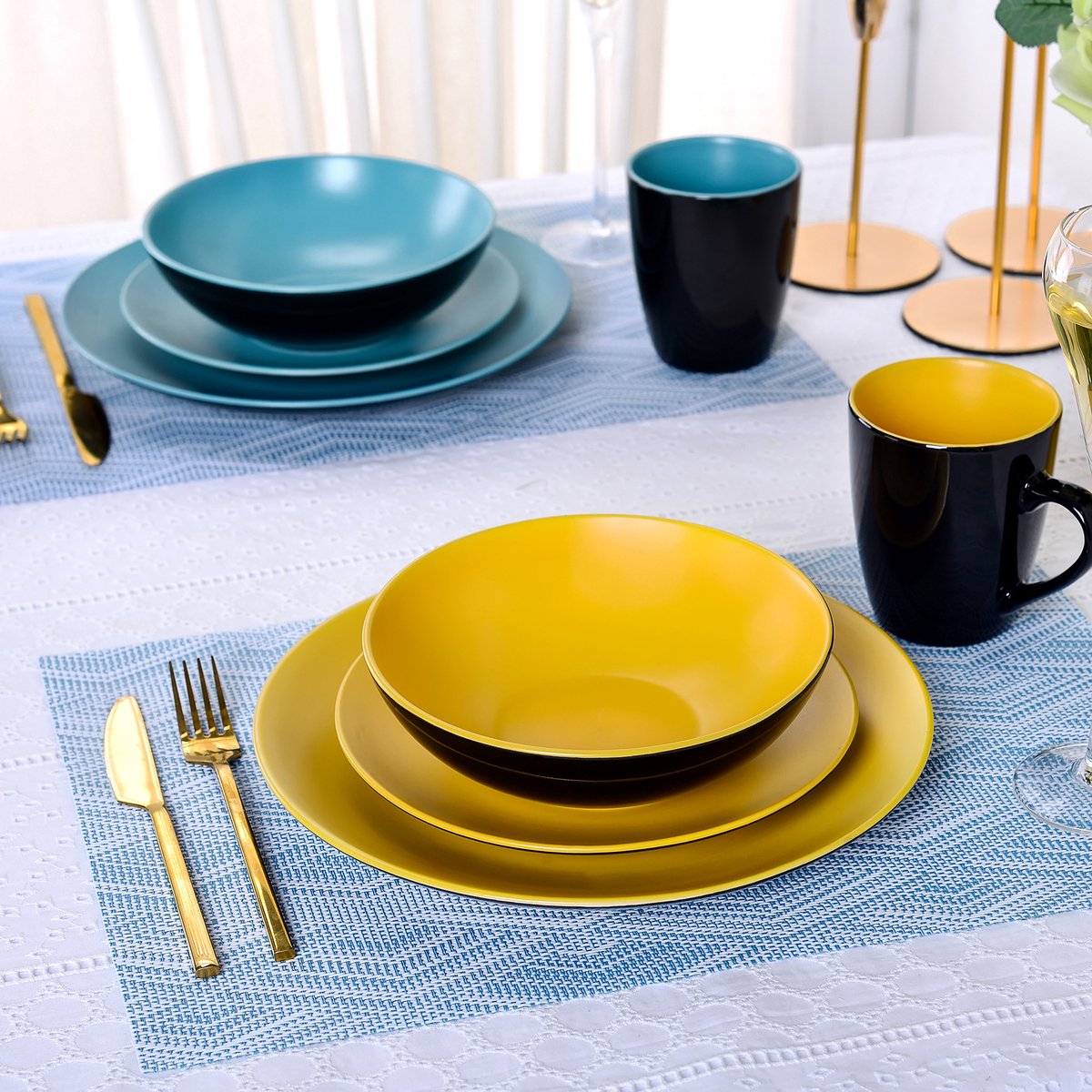 Sorella Serviesset - 32 delig - 8 persoons - Rainbow - Dinerborden - Bordenset - Diepe borden - Ontbijtborden - Servies - Keukenservies