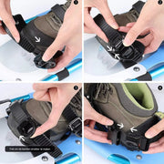 Sneeuwschoenen voor Heren, Dames & Jeugd - Maat 47-48 - Snowboots - Outdoorlaarzen - Lichtgewicht Aluminiumlegering met Trekkingstokken - Gemakkelijk te Dragen
