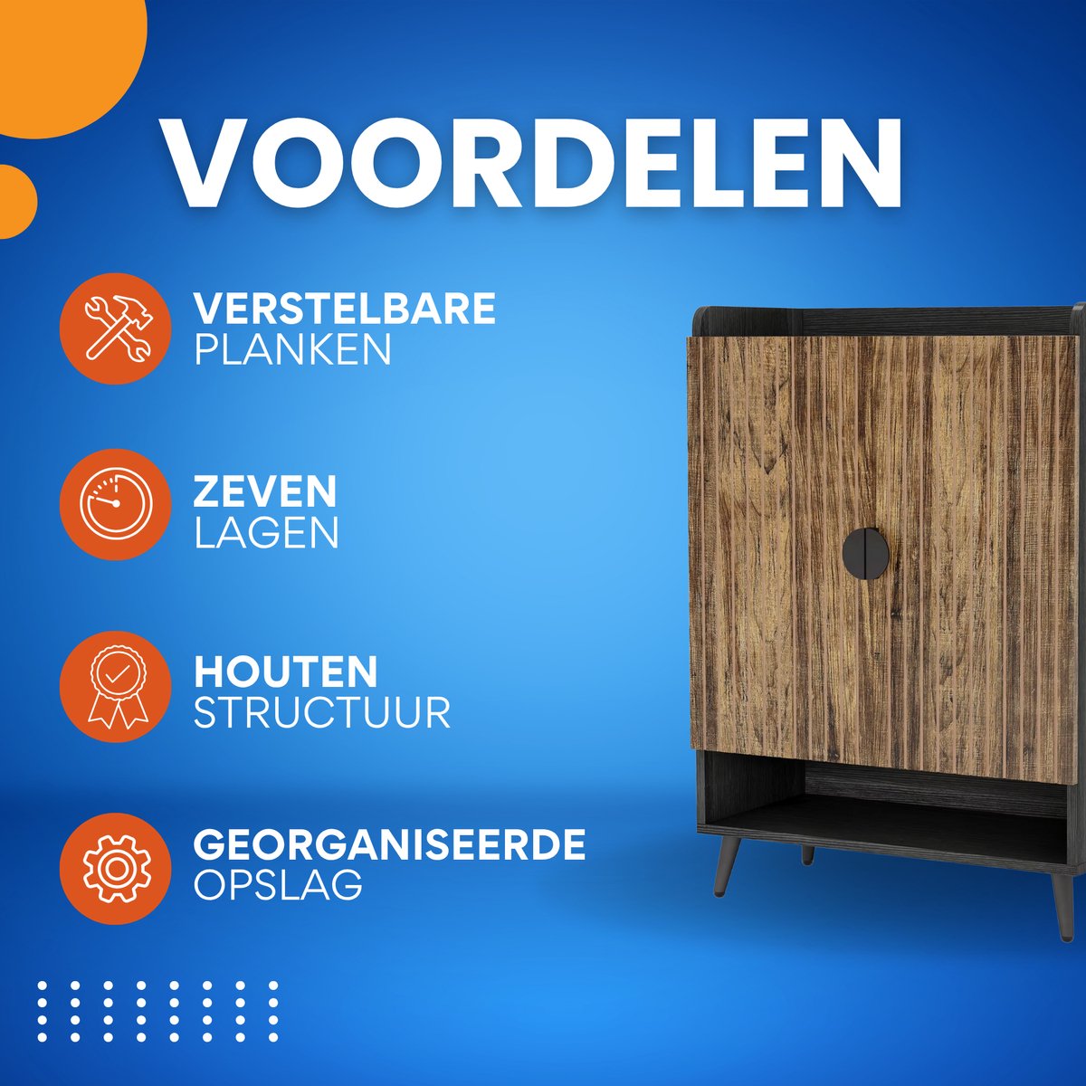 Schoenenkast - Schoenenbank - Schoenenrek - Voor schoenenopslag - Met 7 lagen en verstelbare planken - Coffee