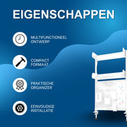 Bureau oranizer - Voor werkplek en studie - Multifunctionele organizer - Compact en praktisch voor op het bureau - Wit