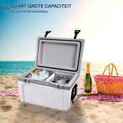 Koelbox 57L - Frigo Vriezer - Koelkast - Draagbare frigobox - Camping - Isolerend - Ruimte voor 50 blikes