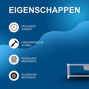 Baby Bedhek - Bedhekje - Bedrail - Uitvalbescherming - Voor bed - Veiligheidsbescherming & Bed Barrière - Grijs - 200 x 100 cm
