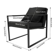 Fauteuil- Voor Woonkamer - Moderne Lounge - Stof /Zwart