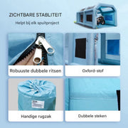 Opblaasbare Spuitcabine - Airbrush- Booth- Cabine- Opblaasbare Verfcabine - 6,8x3,5x2,8m - DIY Verfmachine - Anti-Spray Tent