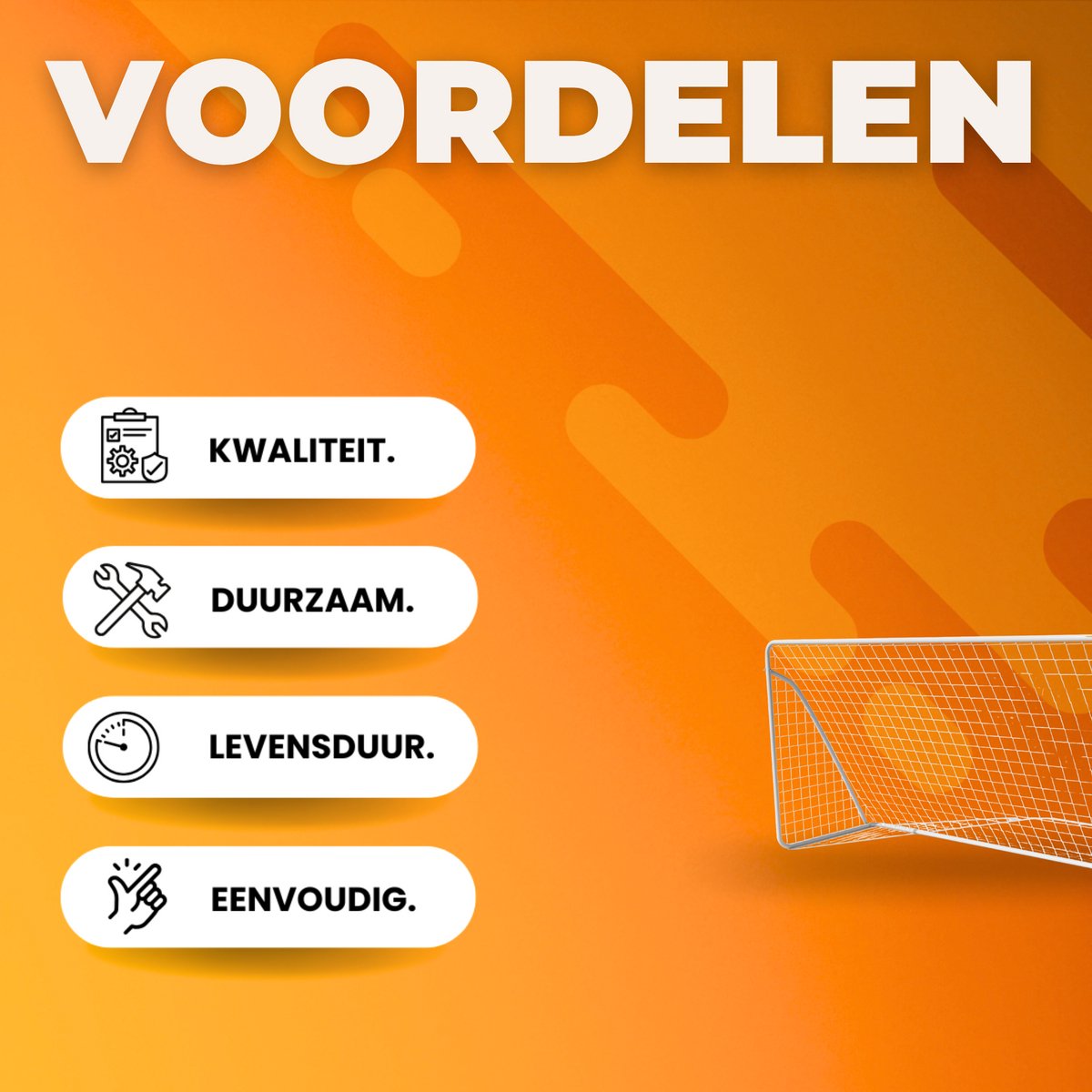 Voetbaldoelset - Voetbalgoal - Voetbaldoel - Doelwand - Draagbaar Voetbaldoel voor Achtertuin - Weerbestendig Metalen Frame met Grondpalen - Geschikt voor Kinderen & Volwassenen - 366 cm x 183 cm