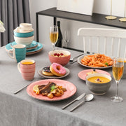 Prestigious Ontbijtborden – Kleurrijk 48 delig - 12 persoons – Keramisch – Eetborden – Kleine Borden