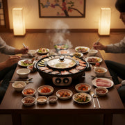 Koreaanse BBQ/Hotpot - Zwart - Koreaanse Grill - Inclusief Deksel