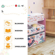 Bolt Edge Speelgoedkast - Roze - Kinderkamer - Boekenkast - Opbergkast MDF