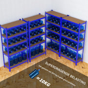 Garageplanken Zyren - 5-Tier Verstelbare Metalen Opbergplank - Racking Unit Rack voor Loods 200x100x50cm, 875kg Capaciteit