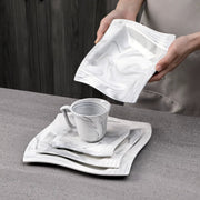 Ornate Bordenset – 6 persoons – 30 delig – Marmerlook Keramisch – Dinerborden – Ontbijtborden