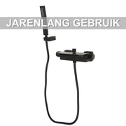 Badkraan - Met waterval - Voor badkamers - Luxe uitstraling met warm/koudfunctie - Zwart