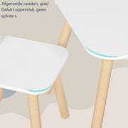 1 Set Kindertafel met 2 Stoelen - Voor Kinderactiviteitentafelset - Voor Eten, Schilderen, Leren en Lezen - Voor Kinderdagverblijf en Kleuterschool