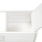 Badkamerkast - Opbergkast - Badkamermeubel - Voor smalle badkamers - Op wieltjes - Wit - 44*19,5*74 cm