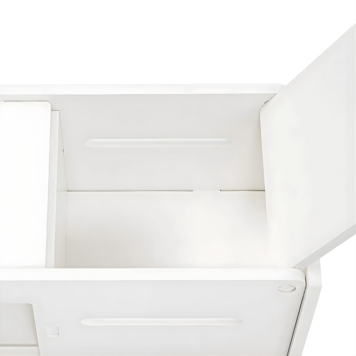 Badkamerkast - Opbergkast - Badkamermeubel - Voor smalle badkamers - Op wieltjes - Wit - 44*19,5*74 cm