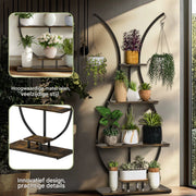 Plantenstandaard Madelief - Vaas vorm - Plantenrek - Plantentafel - Voor binnen & buitengebruik - Bloempothouder - Bamboe - Zonder verlichting