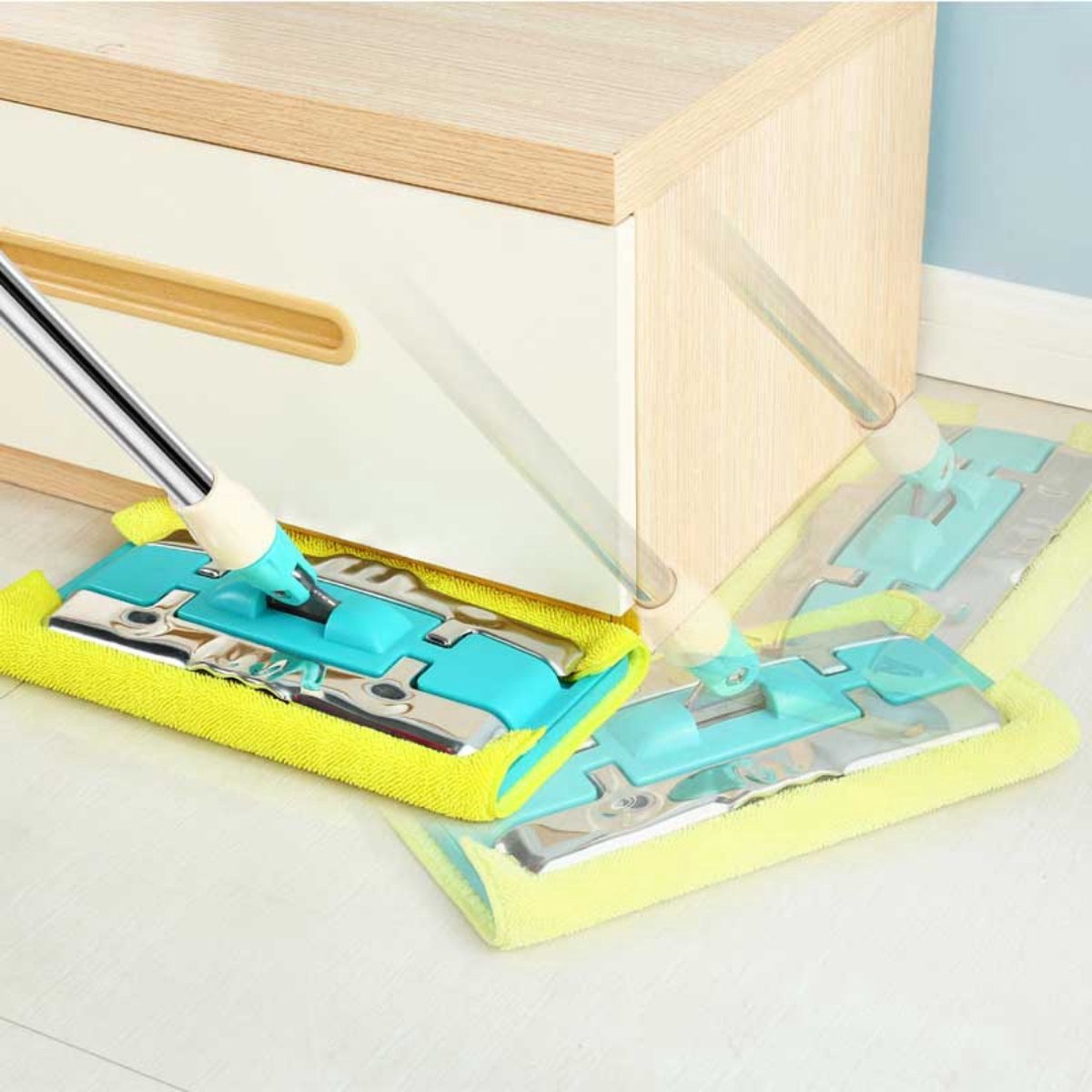 Happyment Dweilsysteem - Dweilsysteem Met Wringer - Dweilset - Dweilstok - Mop Set - Mopsysteem