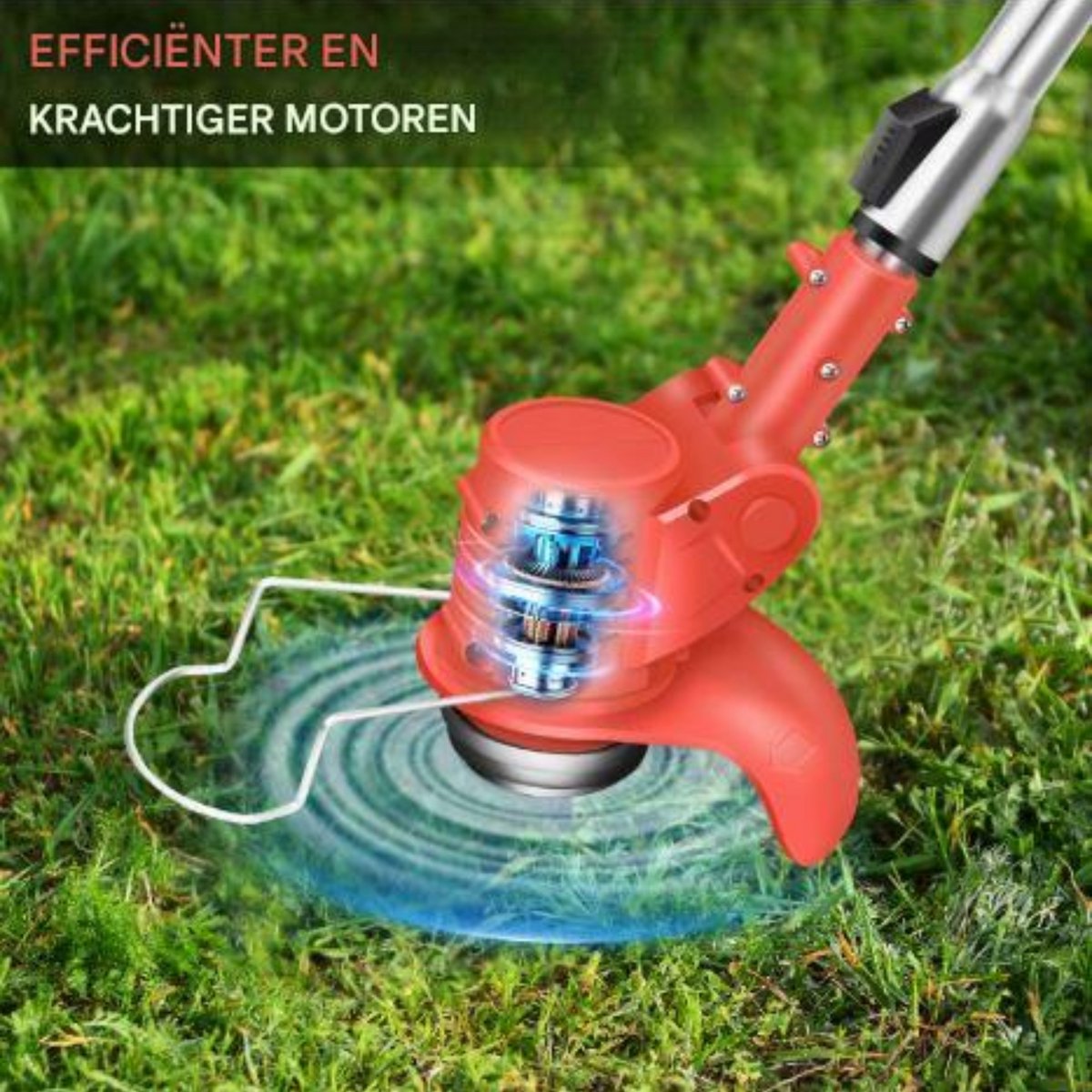 Draadloze Grastrimmer 21V - Elektrische Strimmer - Inclusief Accu - Voor Gras, Onkruid & Tuinonderhoud