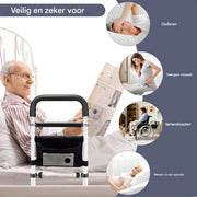 Bedhek - Bedbeugel - Bedrail - Bedrand - Senioren - Ouderen - In Hoogte Verstelbare - Valpreventie - Tot 50cm verstelbaar