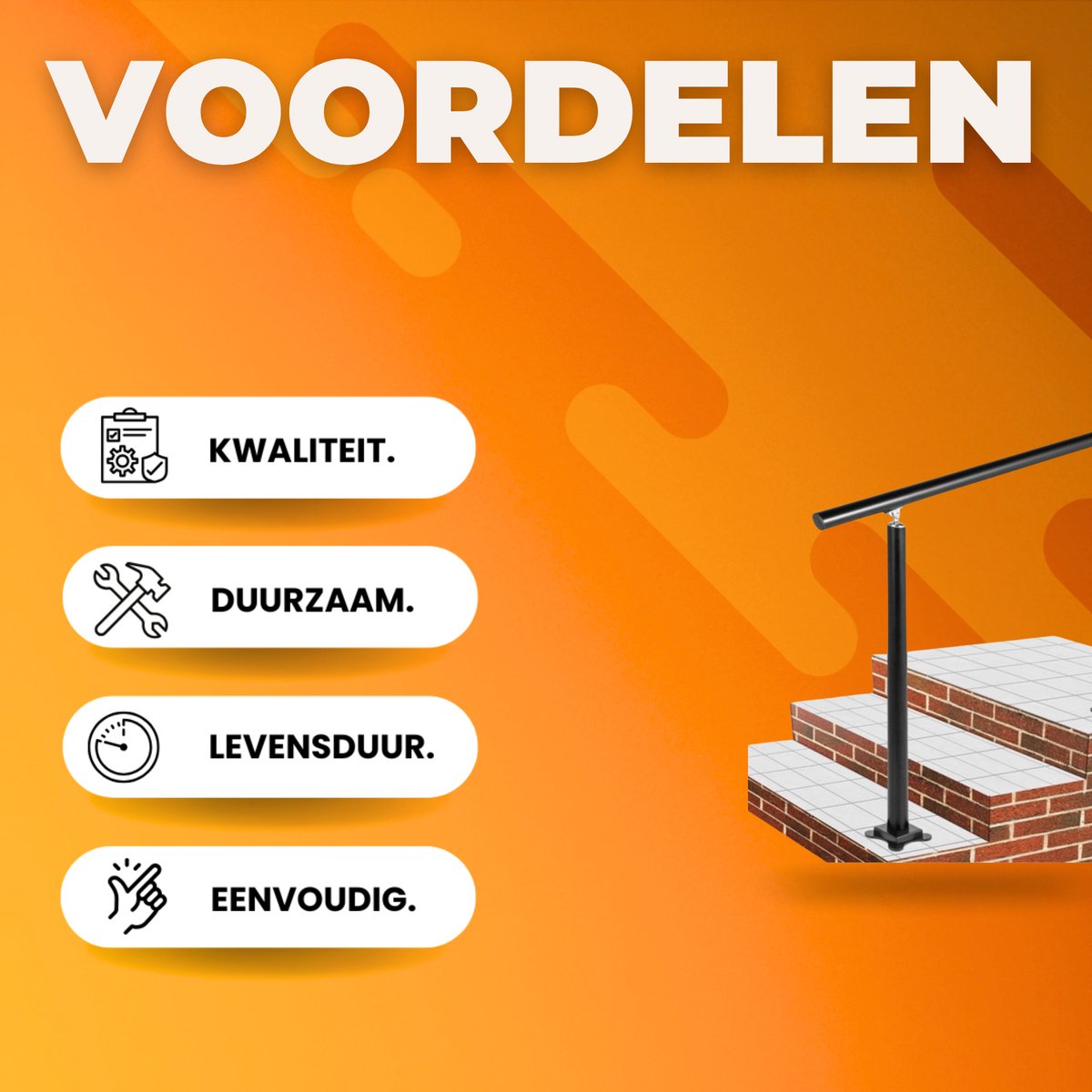 Trapleuning Deluxe - Trapleuning Houders - Zwart Wrought Iron - Voor Trappen In Huis