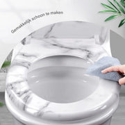 Antibacteriële Toiletbril Wit marmer - Met Softclose - Universeel - Toiletbrillen met print - WC Bril - Toiletzitting