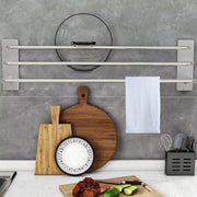 Handdoekenrek PRO - Voor badkamer - RVS -80cm - Voor Badkamer en Keuken - Handdoekrek - 3 laags - Wandmontage