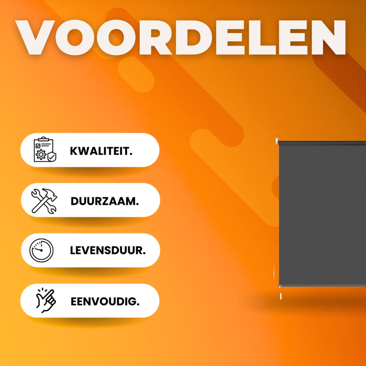 Verduisterende Rolgordijnen - Thermisch Geïsoleerd met UV-Bescherming - Voor Slaapkamer & Privacy - 140x240 cm - Grijs